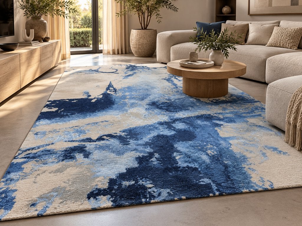 Brink & Campman Azure Flow –  Designvloerkleed 240  300 cm, Blauw, Ophalen of Verzenden, Info@b2bcarpets.nl, Lichtenvoorde