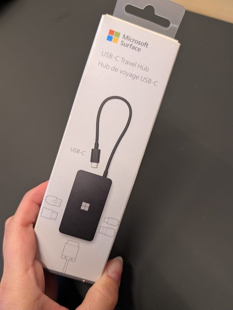 Microsoft Surface USB-C Travel Hub – Gebruikt, goede staat, Computers en Software, Dockingstations, Microsoft Surface Dock, Laptop