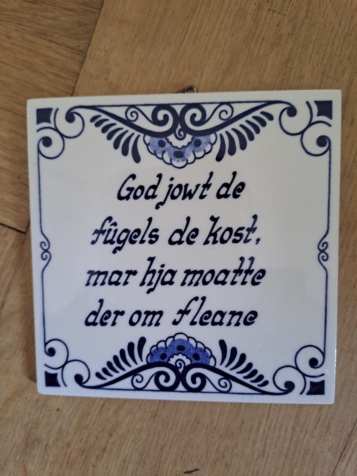 Tegeltje met Friese tekst, Ophalen of Verzenden
