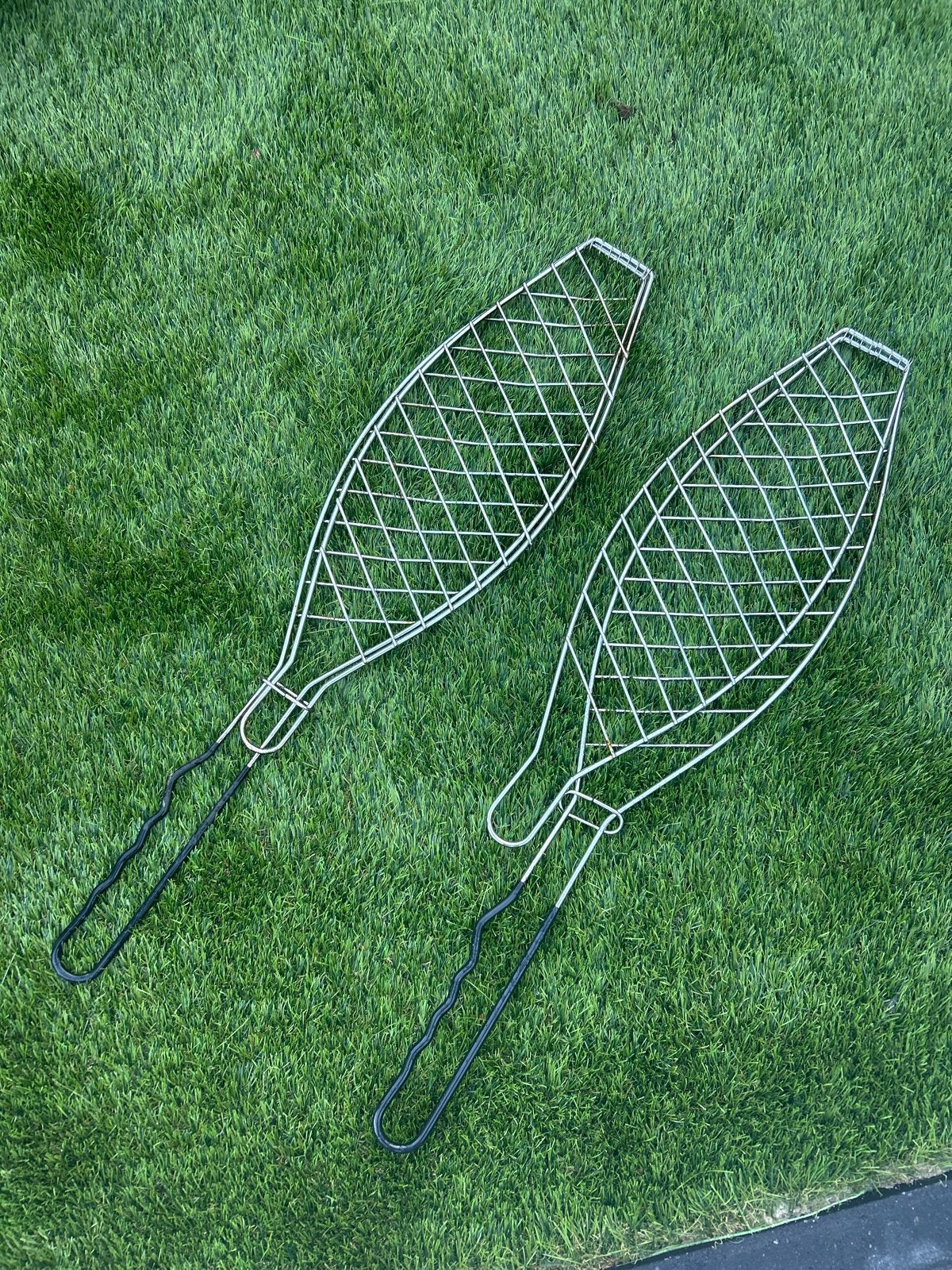 Visgrillrooster voor BBQ - Set van 2, Ophalen, Zo goed als nieuw