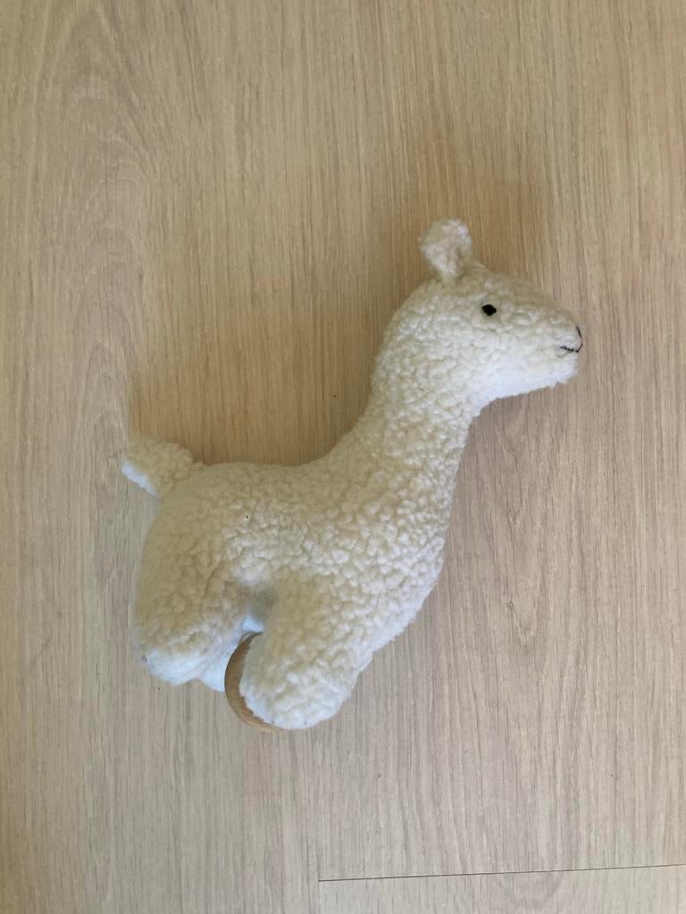 Schattige witte lama knuffel muziekdoos Jollein, Overige merken, Met geluid, Overige karakters, Overige typen