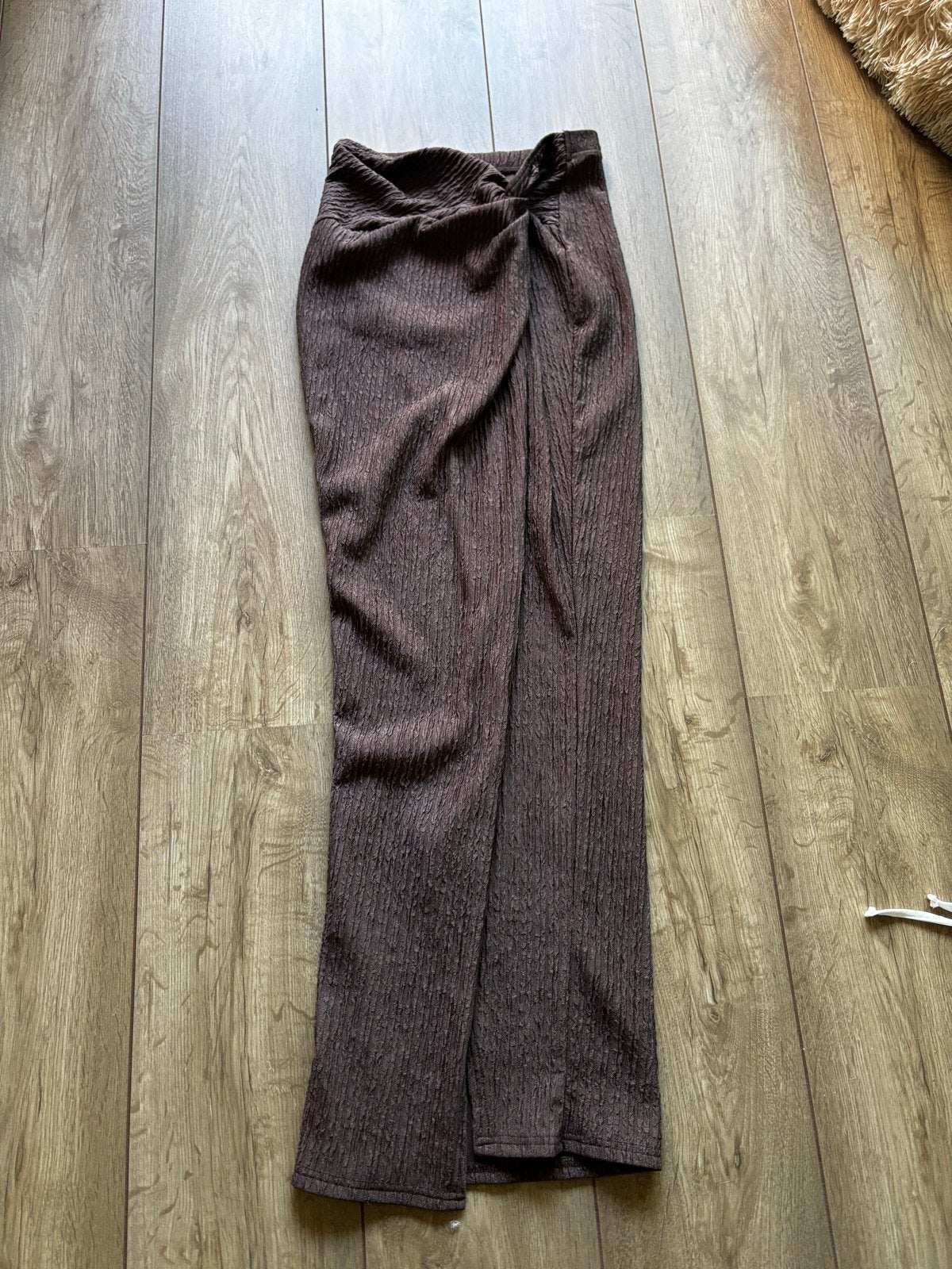 Shein Bruine Trendy Lange Rok met Split, Kleding | Dames, Ophalen of Verzenden, Bruin, Onder de knie