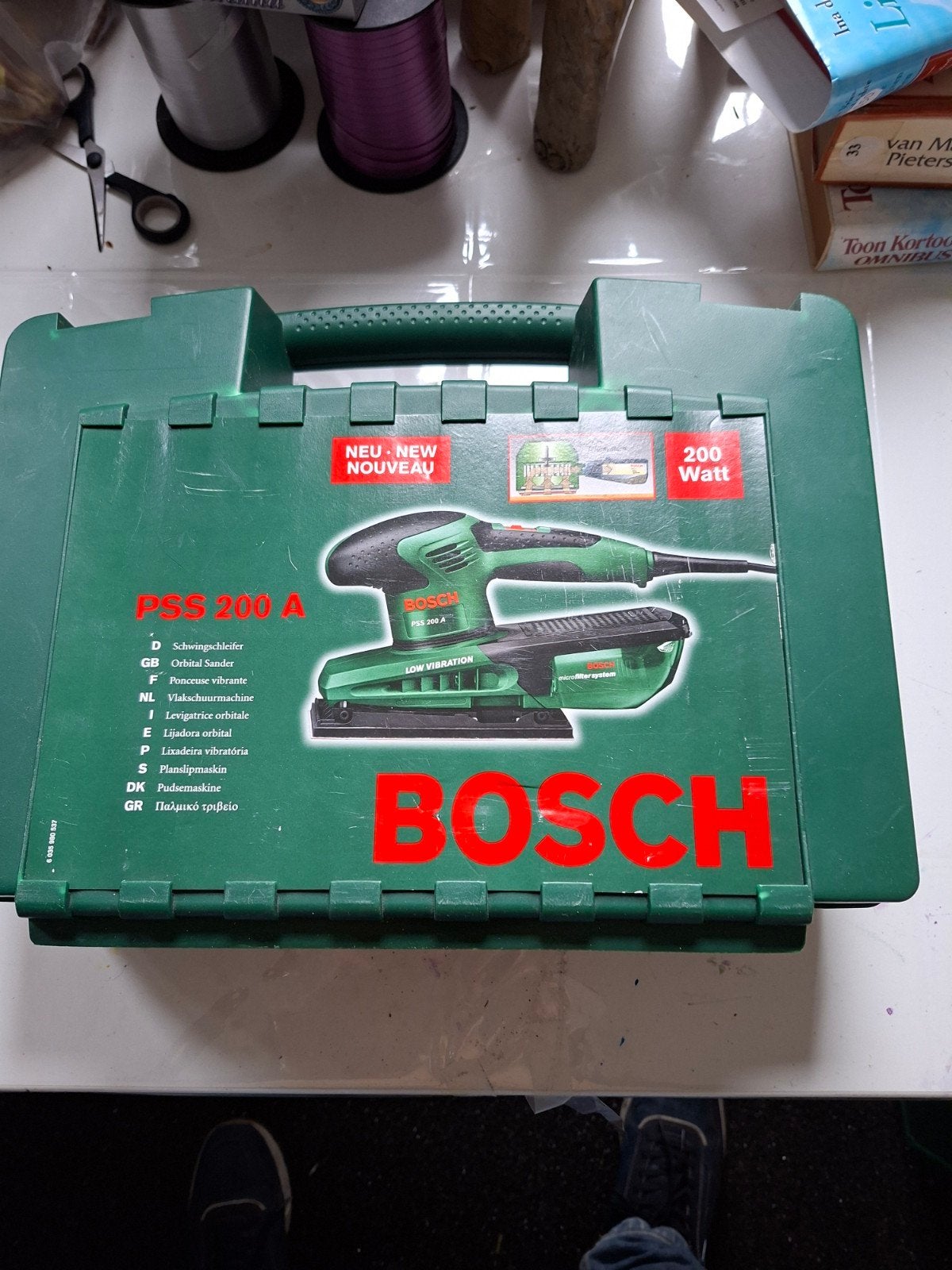 Bosch PSS 200 A Vlakschuurmachine met Microfilter System, Ophalen of Verzenden