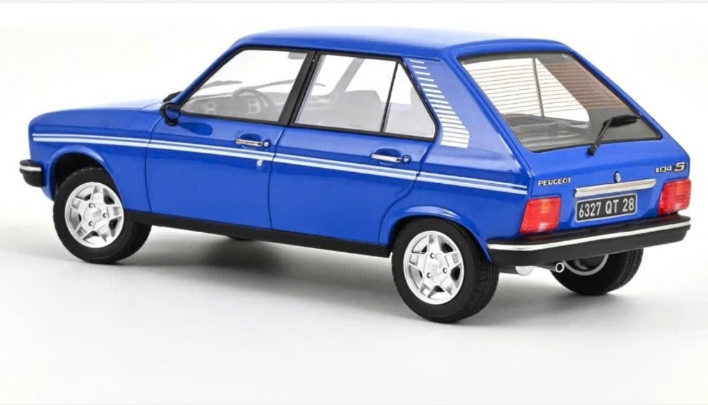 Peugeot 104 S 1981 Ibis Blauw schaal 1/18 NOREV ref: 184903, Verzenden, Nieuw, Auto, Norev
