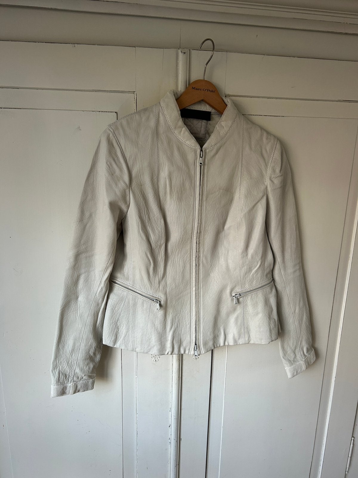 Echt lederen jasje Donna Karan, Ophalen, Zo goed als nieuw, Maat 38/40 (M), Zwart