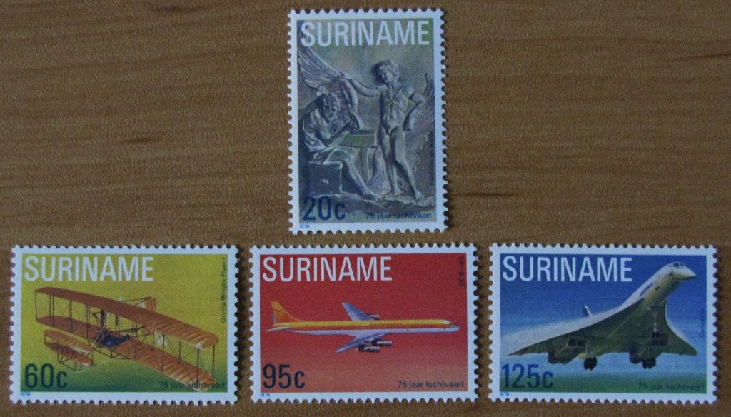 Rep-Suriname 152-155 serie luchtvaart., Postzegels en Munten, Verzenden, Postfris
