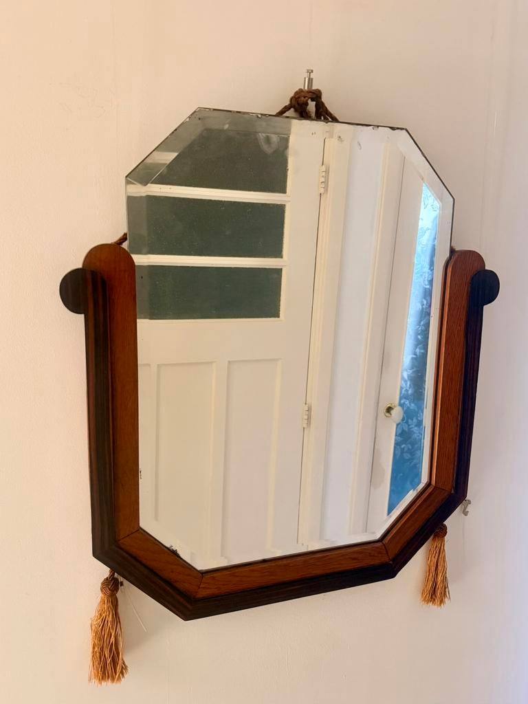Amsterdamse school spiegel, Ophalen, Overige vormen, 50 tot 100 cm, Minder dan 100 cm