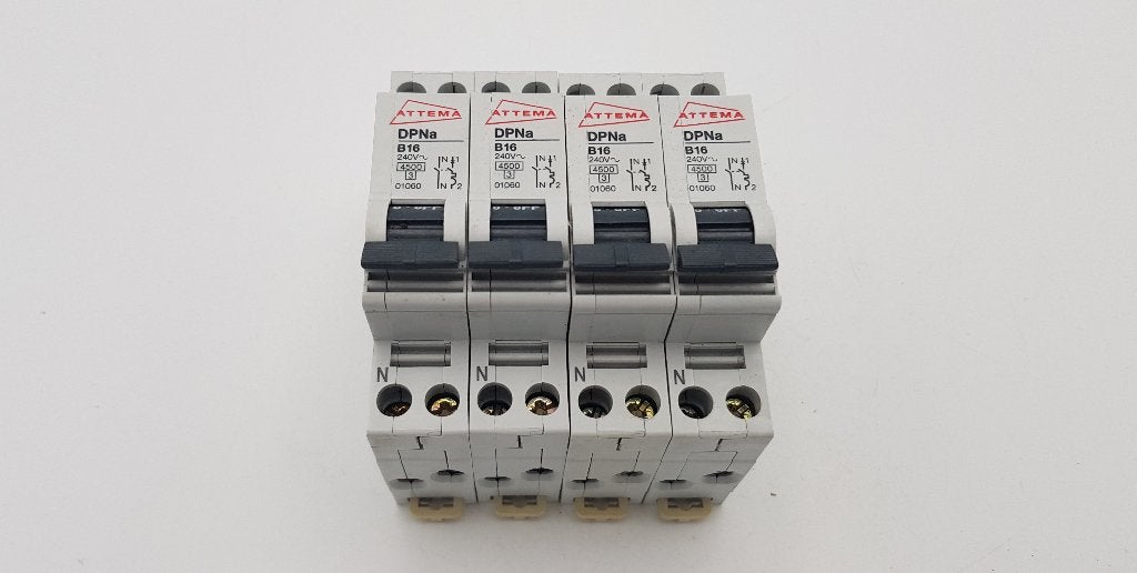 Attema Groepenkast Automaat DPNa B16 230V 2P 4,5kA (4x), Gebruikt, Onbekend, Ophalen of Verzenden, Attema