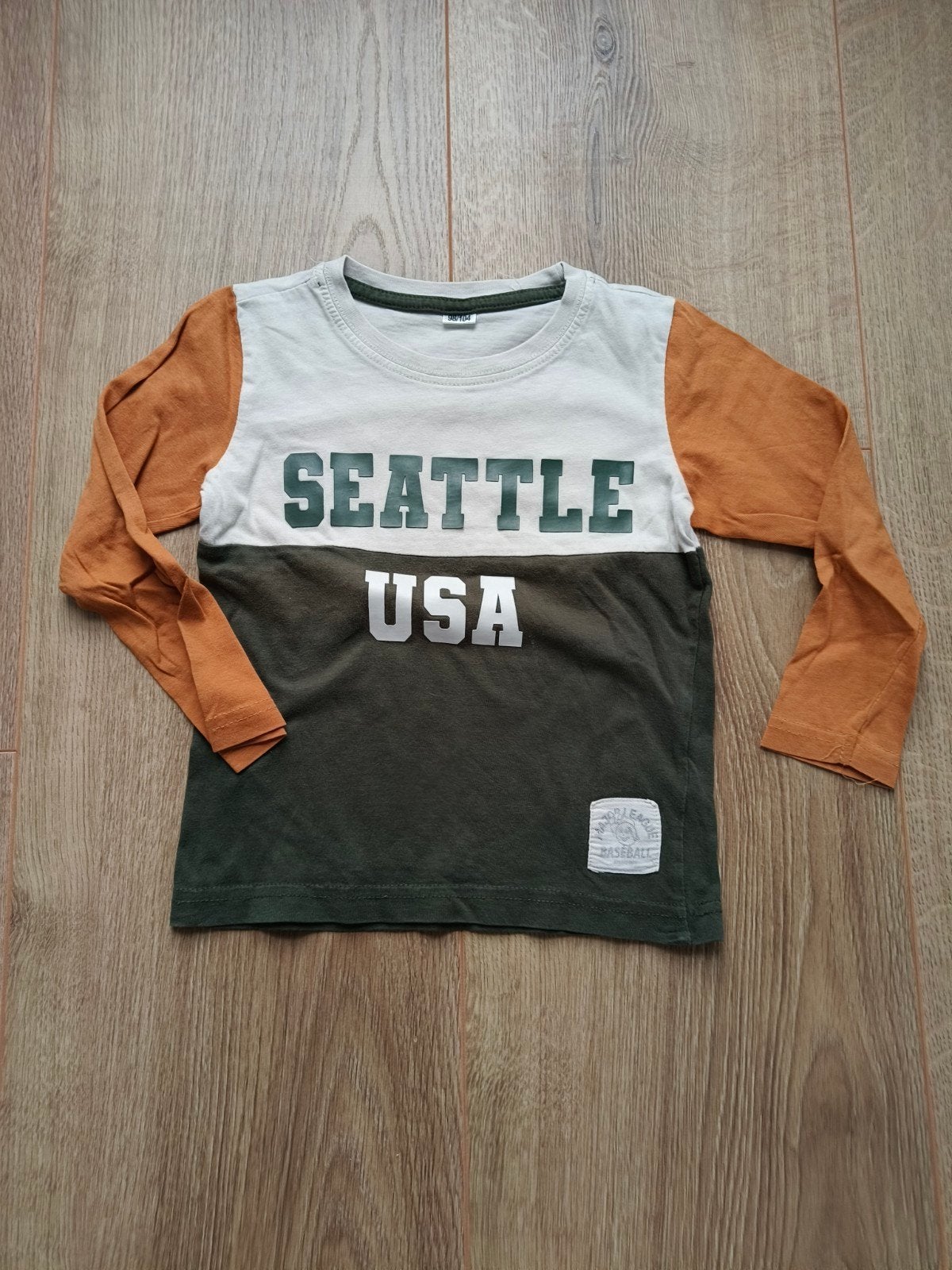 Shirt Zeeman maat 98/104 Seattle USA, Kinderen en Baby's, Kinderkleding | Maat 98, Zeeman, Gebruikt, Ophalen of Verzenden, Shirt of Longsleeve