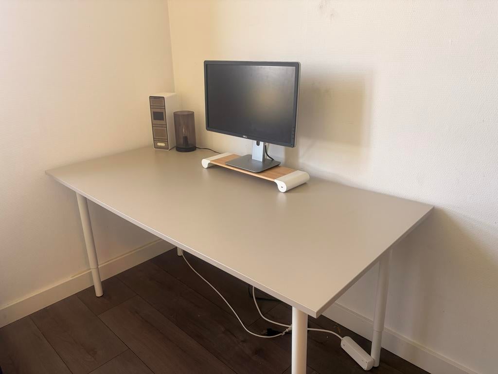 IKEA Bureau 160x80 cm met verstelbare poten, Ophalen, In hoogte verstelbaar, Gebruikt, IKEA