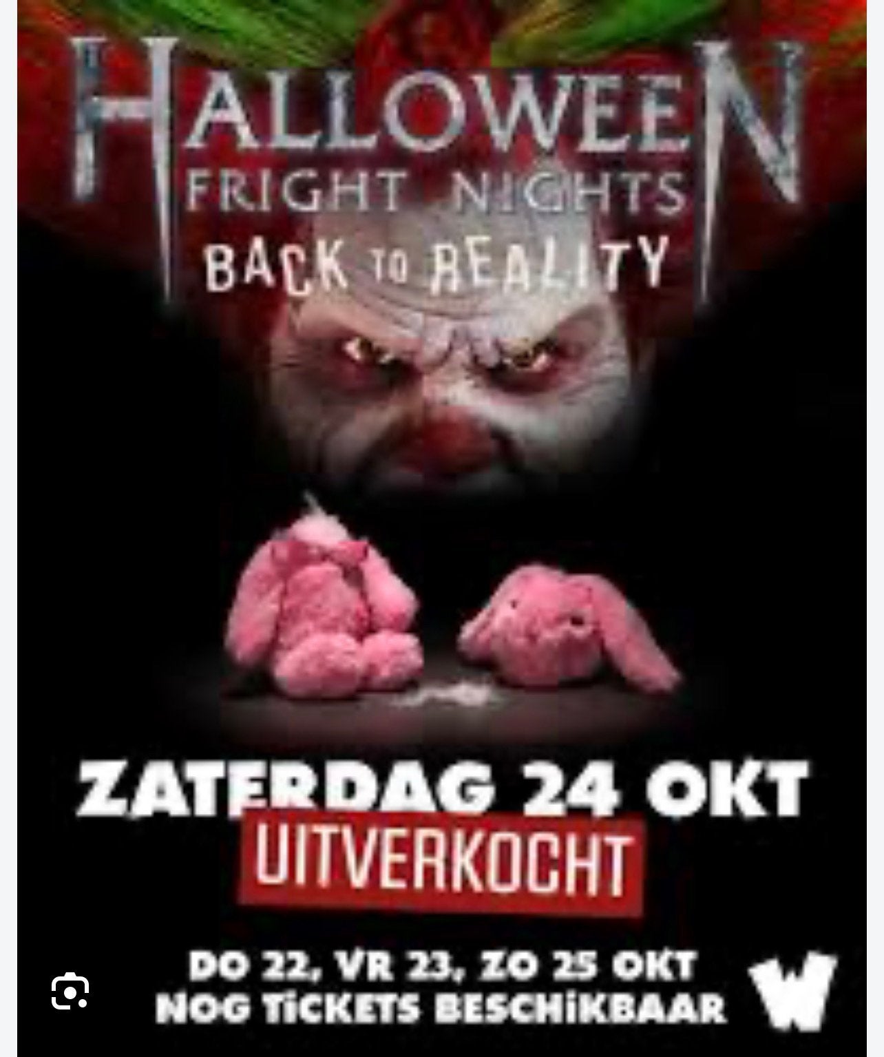 walibi fright night tickets 24 okt, Twee personen