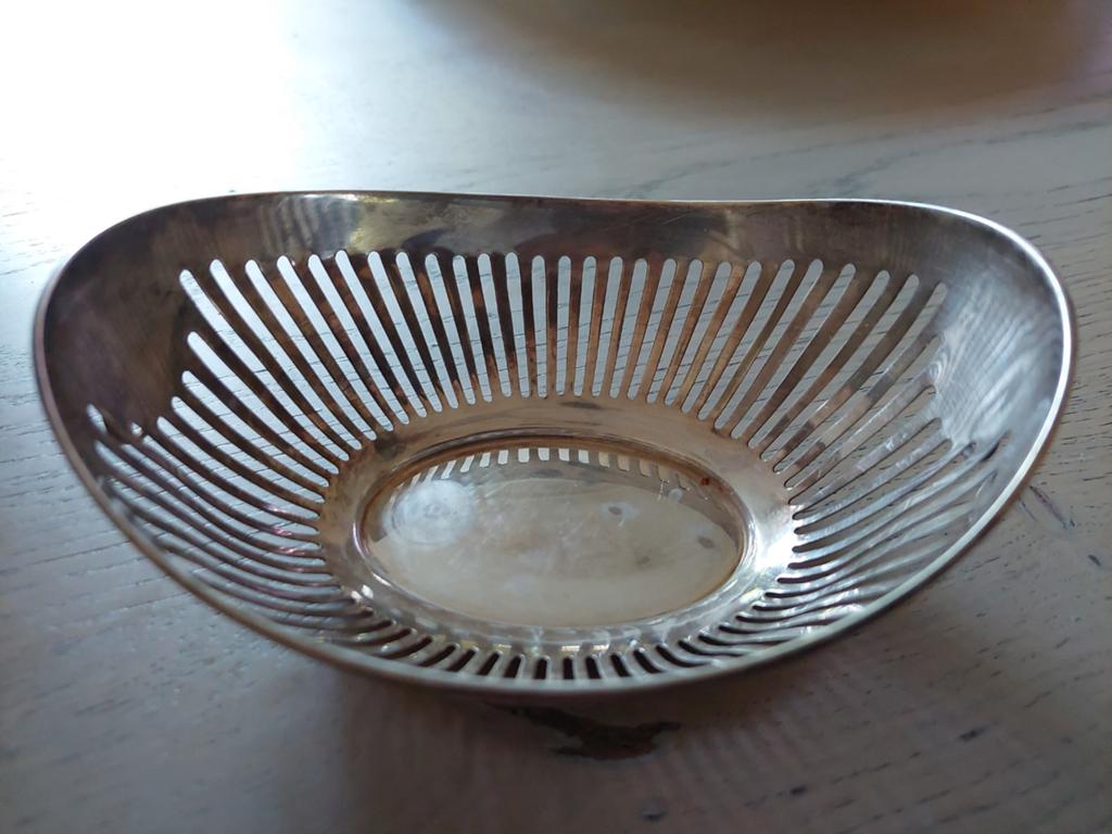 Zilveren leeuwenkopjes bonbon schaaltje, Antiek en Kunst, Ophalen of Verzenden