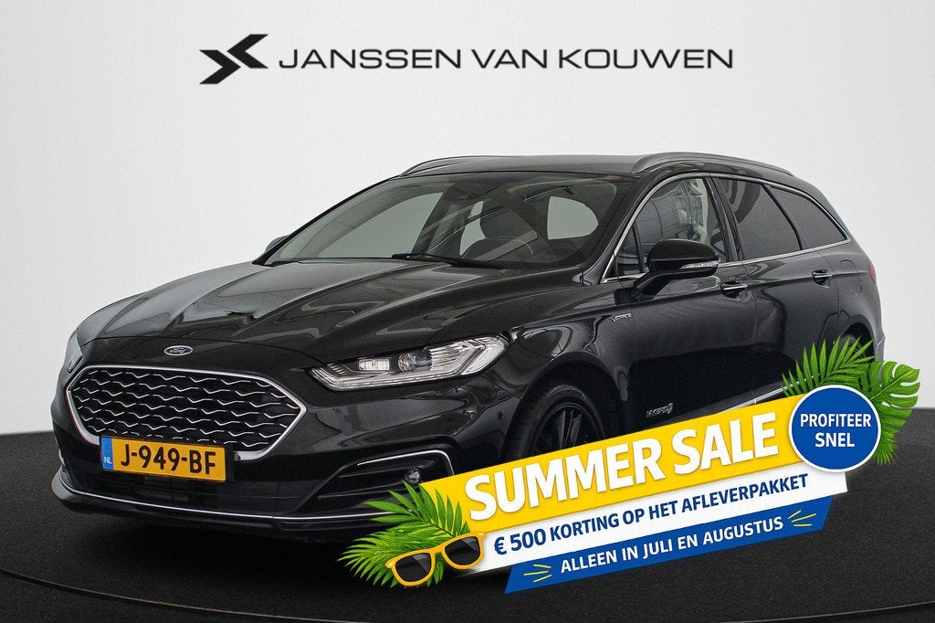 Ford Mondeo Wagon 2.0 IVCT HEV Vignale Leder Winterpakket St, Auto's, Ford, Gebruikt, 4 cilinders, Mondeo, Hybride Elektrisch/Benzine