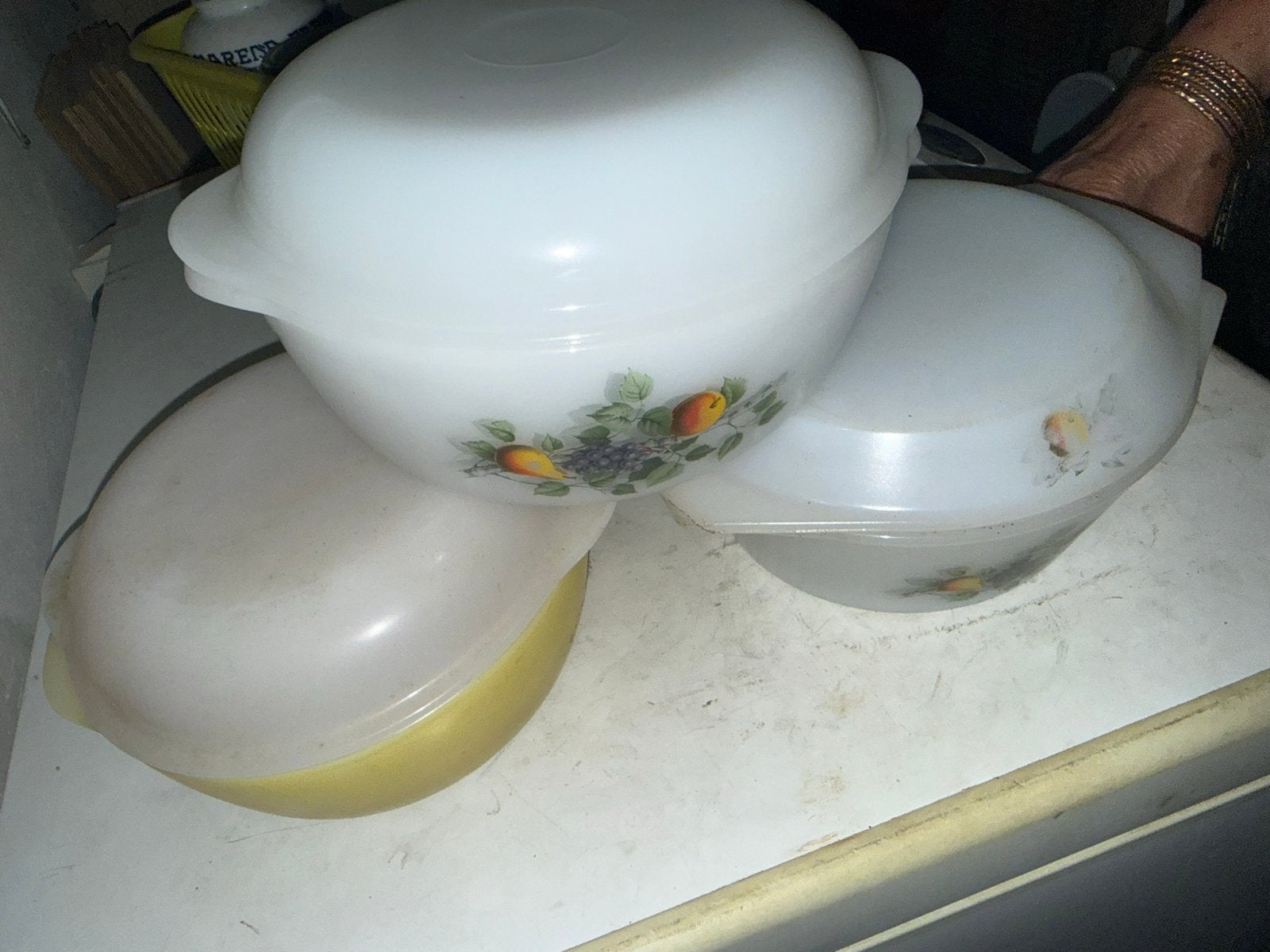 Vintage Pyrex ovenschalen met deksel - Set van 3, Ophalen of Verzenden