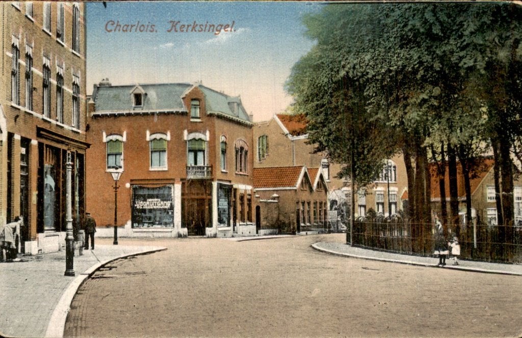 Charlois - Kerksingel - Straatzicht met winkel, Ophalen of Verzenden, Voor 1920, Ongelopen, Zuid-Holland