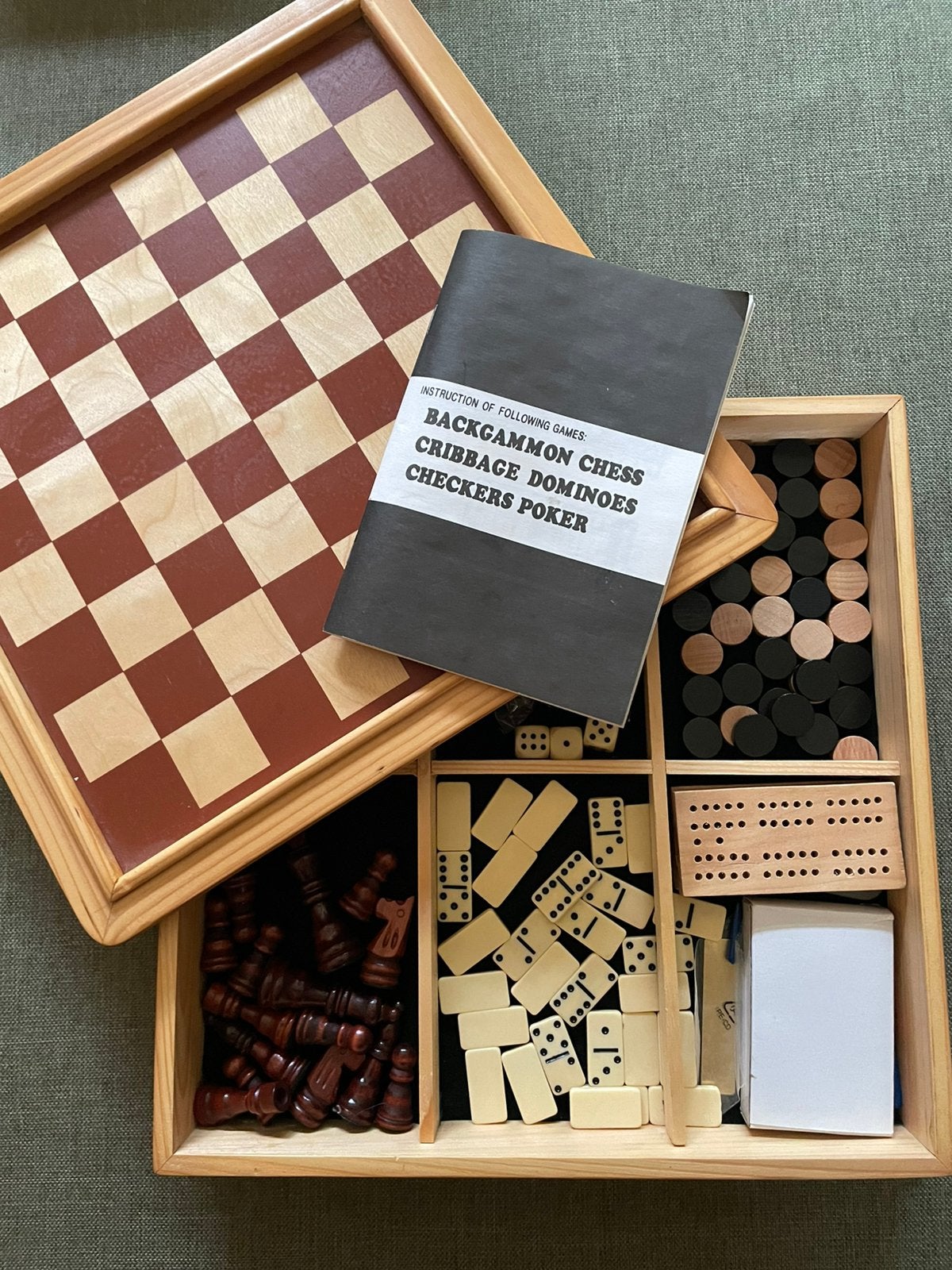 Spellen kist hout, Ophalen of Verzenden, Zo goed als nieuw
