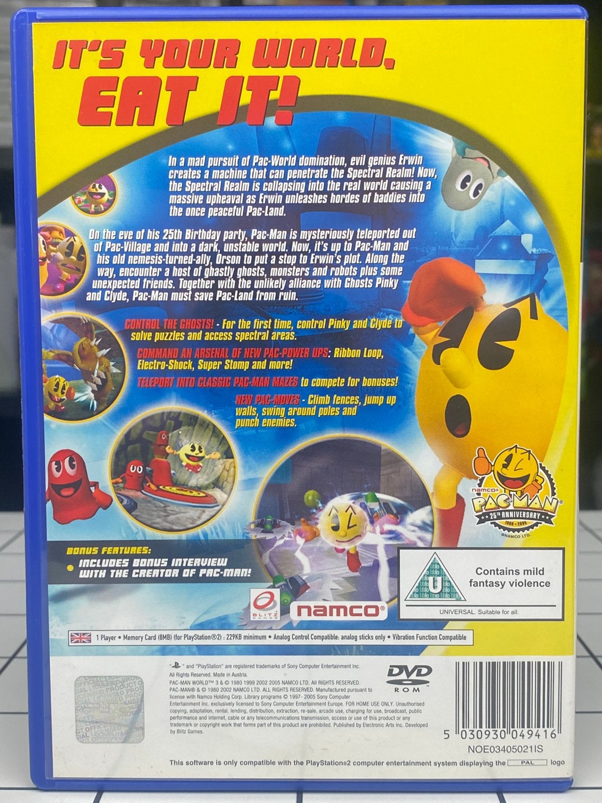 Pac Man World 3 - PS2 PlayStation 2 Game - Compleet, Avontuur en Actie, Info@bandainamco.com, 1 speler, Www.bandainamco.com