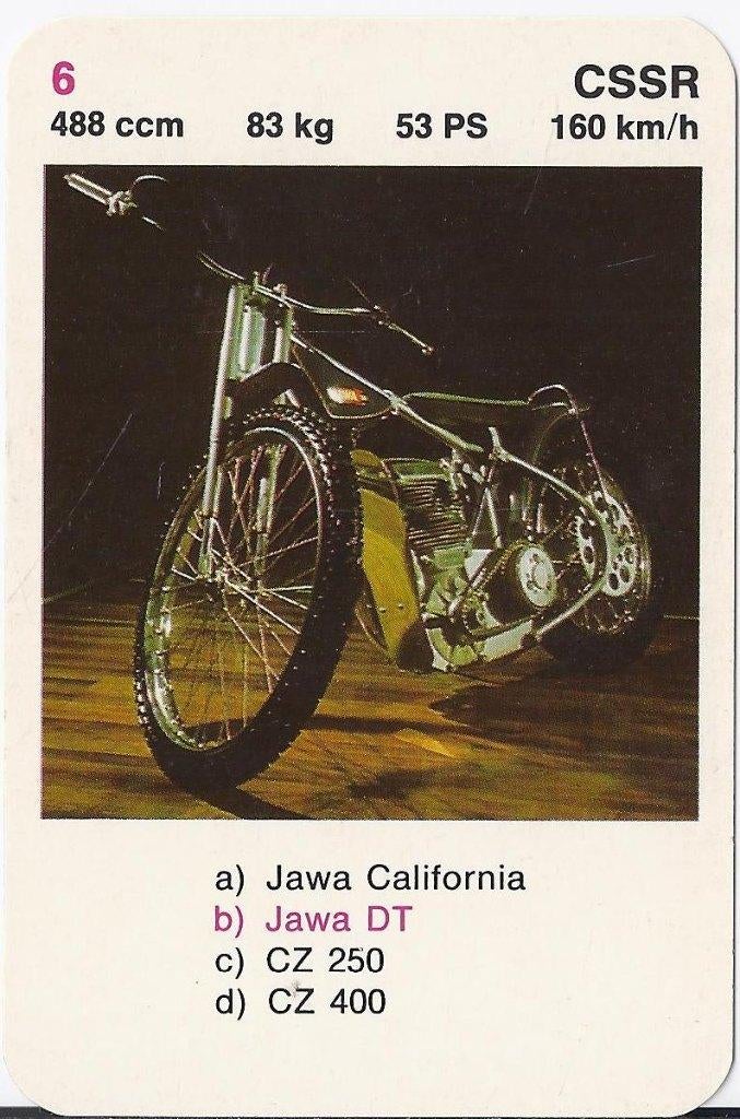 Kw2092 motorkaartje jawa dt, Verzenden, Zo goed als nieuw, Motoren
