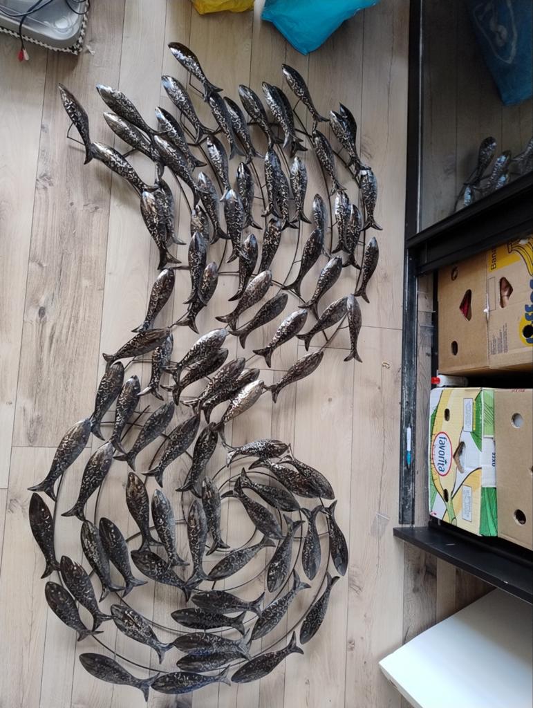 Vissen. Wanddecoratie van metaal. Groot, Ophalen, Zo goed als nieuw