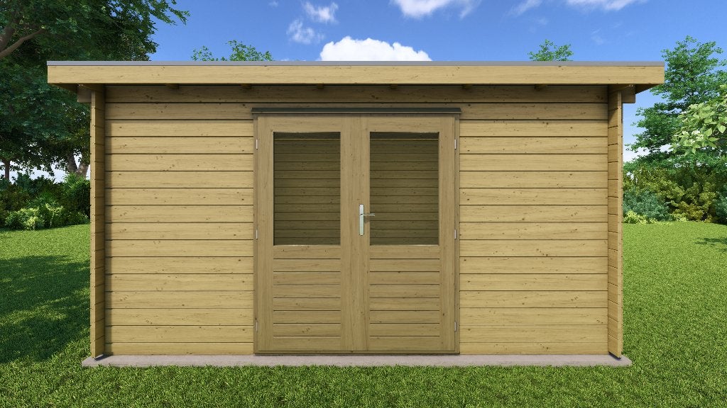 Fonteyn Basicline Tuinhuis Lelie 400x250cm  - Keteldruk, 200 tot 400 cm, Blokhut, Nieuw, Zonder ramen