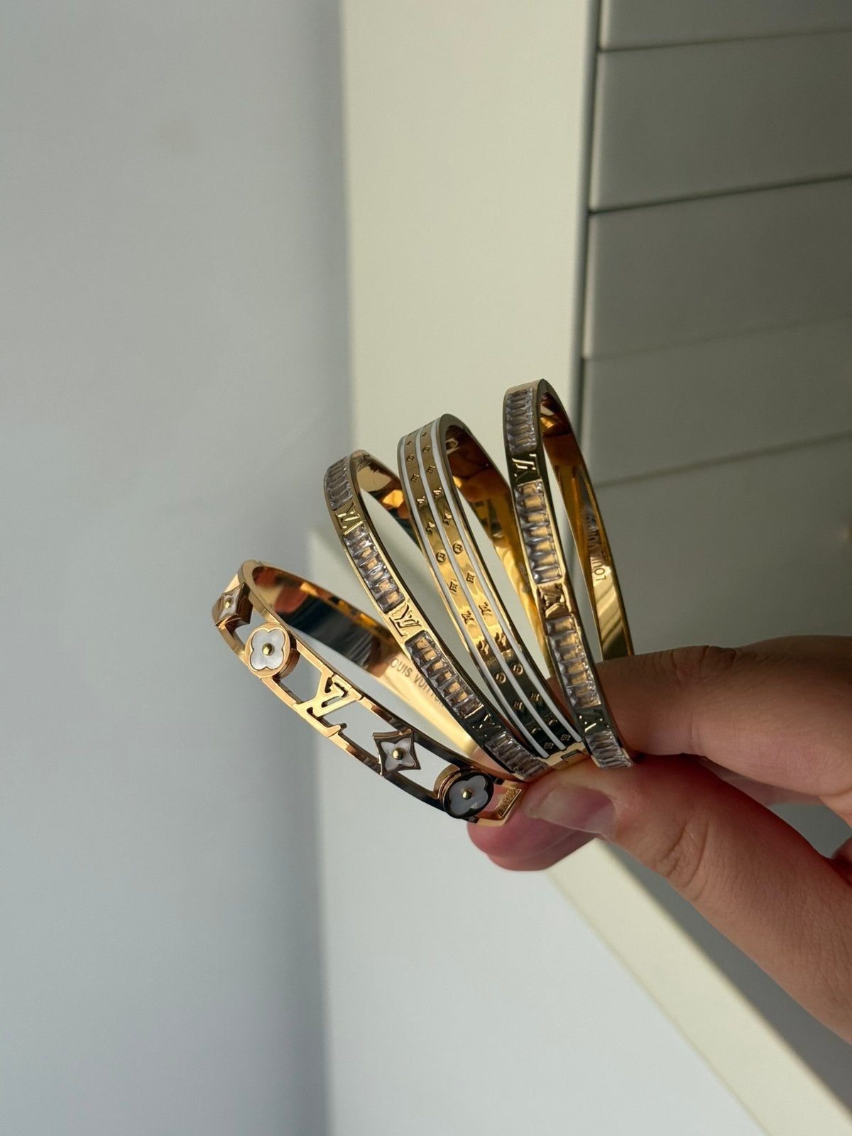 Stainless Steel Bangles Goud, Verzenden, Nieuw, Goud, Staal