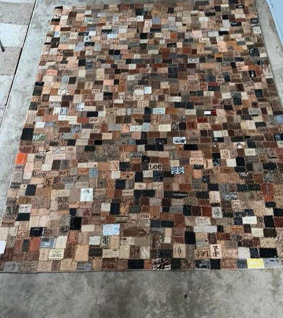 Carpet jeans labels 160x230 Check Royal, Ophalen, Stoer, 200 cm of meer, Zo goed als nieuw