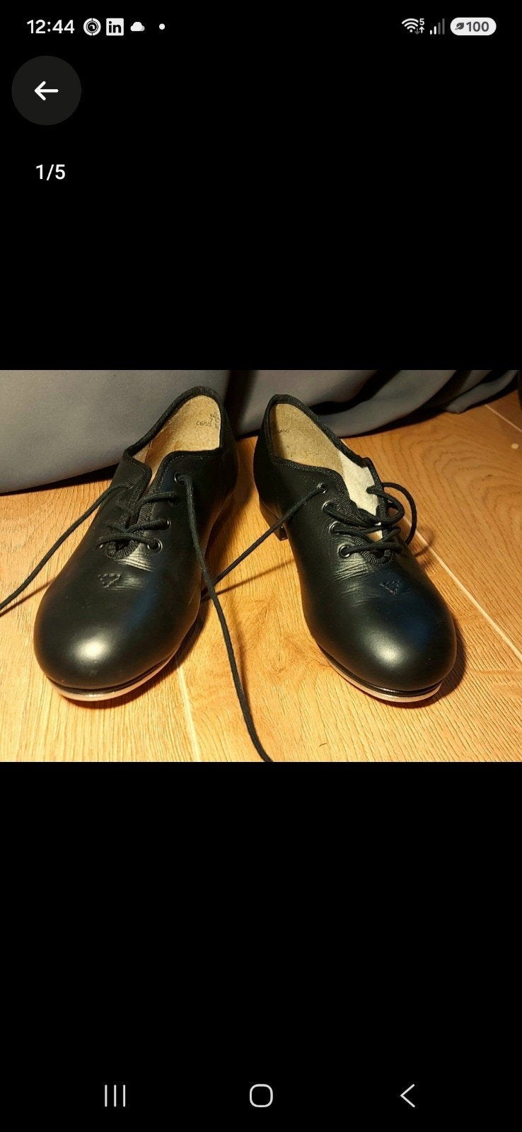 Capezio Tapdansschoenen Zwart - Maat M L1 65, Ophalen of Verzenden, Zo goed als nieuw, Schoenen