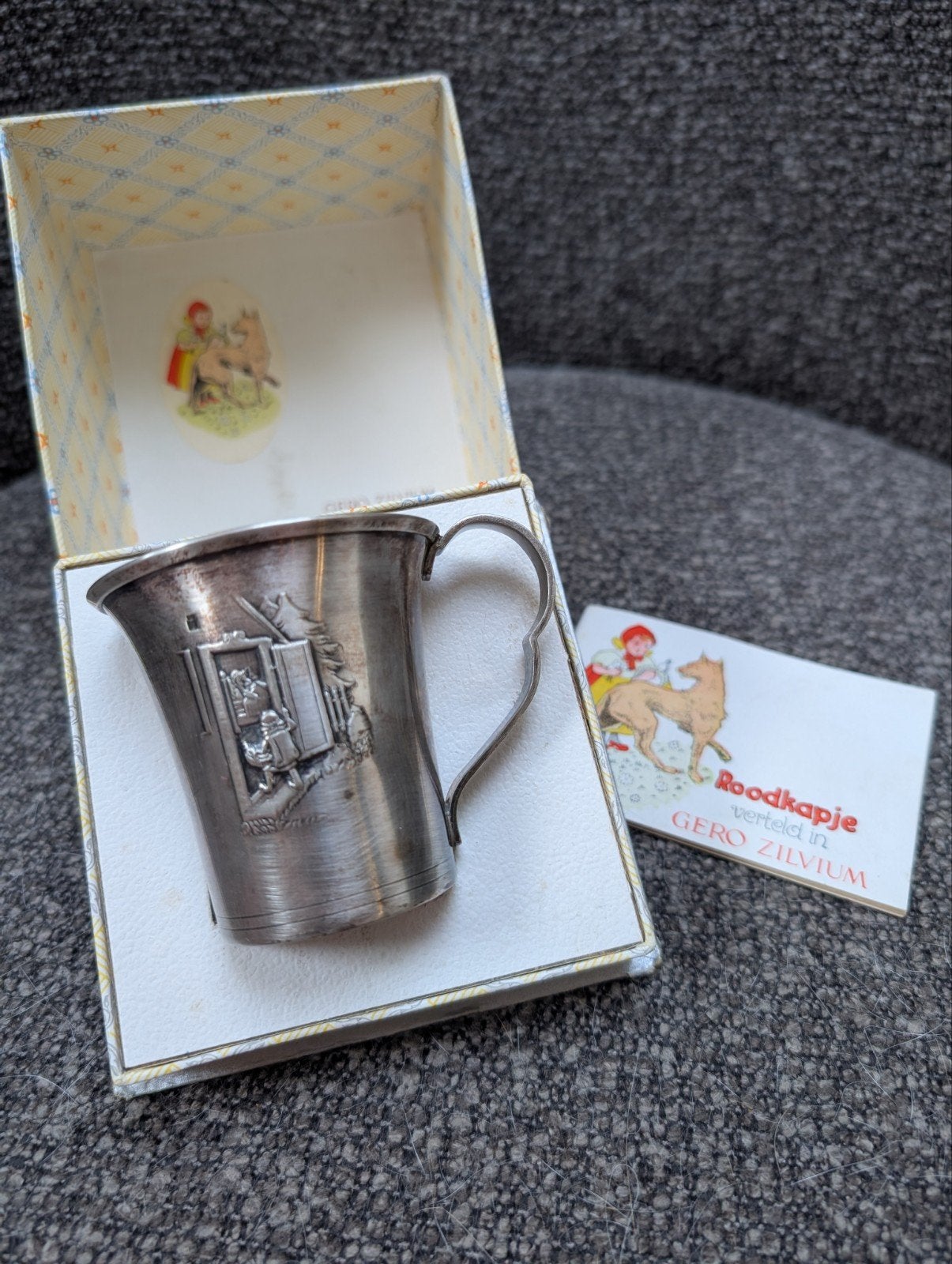 Gero Zilvium Roodkapje Beker, Antiek en Kunst, Ophalen of Verzenden, Zilver