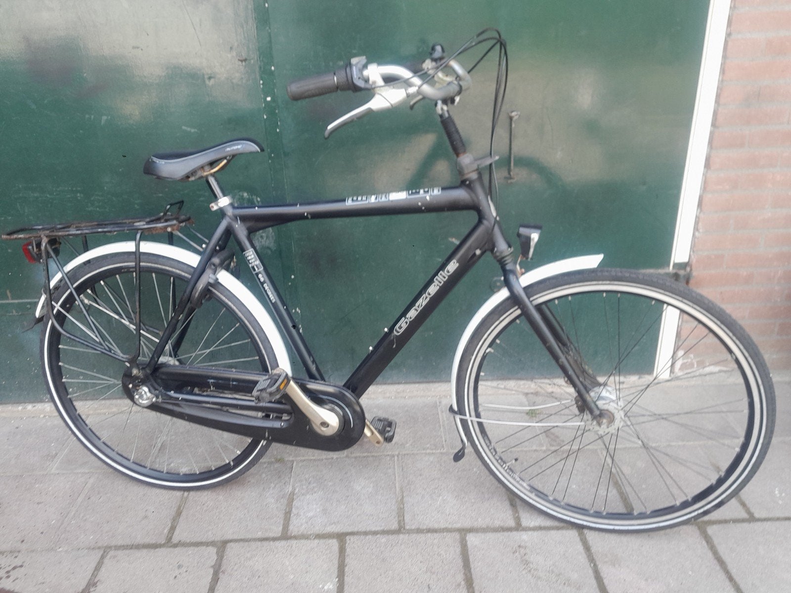 Gazelle herenfiets met versn en handremmen, Gebruikt, Versnellingen, Ophalen of Verzenden, 57 tot 61 cm