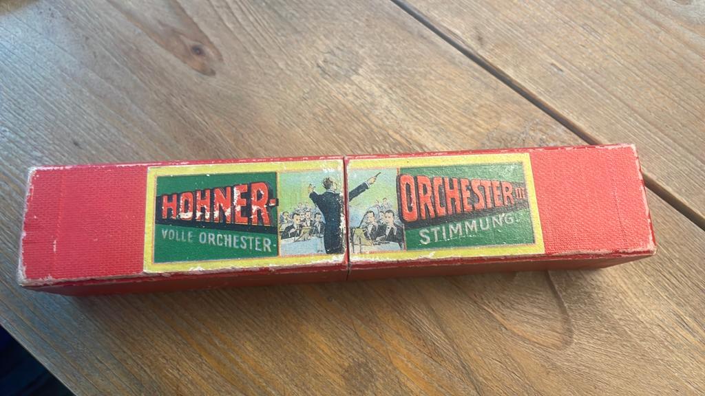 Vintage Hohner Volle Orchester Mondharmonica, Muziek en Instrumenten, Blaasinstrumenten | Mondharmonica's, Gebruikt, Chromatisch
