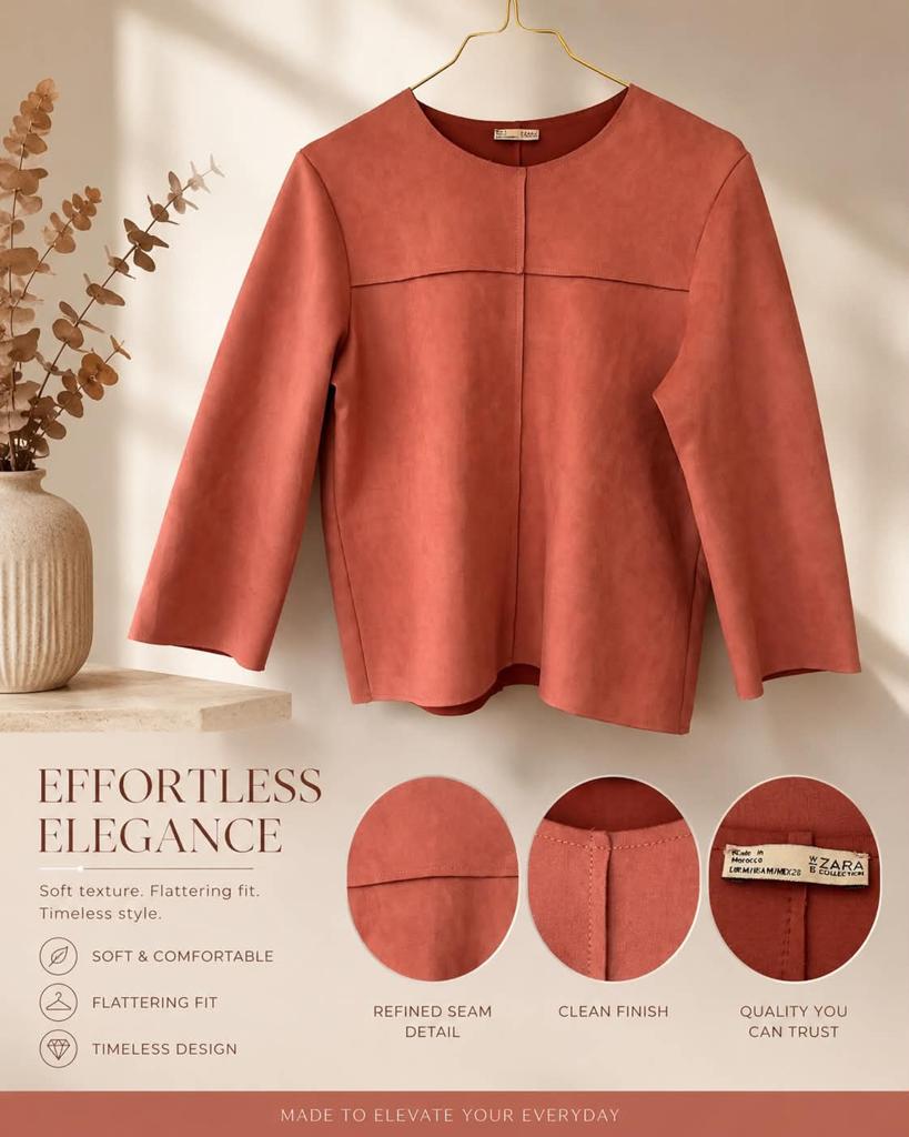 Zara Woman Collection top – maat M – roze/terracotta, Maat 38/40 (M), Zara, Ophalen of Verzenden, Zo goed als nieuw