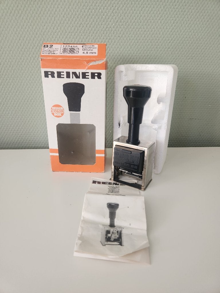 Reiner B2 stempel - nummer, Ophalen of Verzenden