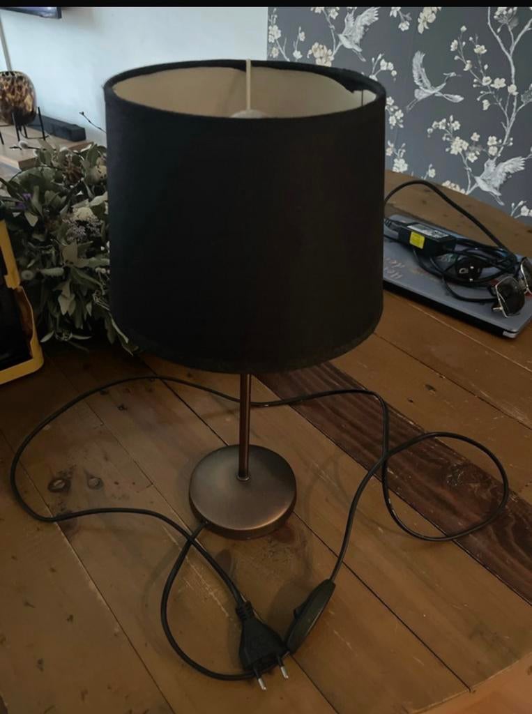 Schemerlamp compleet met bolletje, Ophalen of Verzenden, Gebruikt, Stof, Minder dan 50 cm