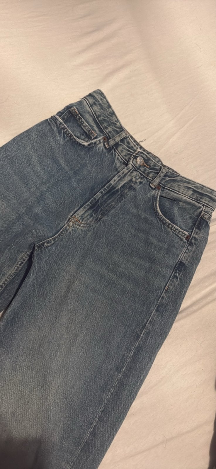 Leuke Zara spijkerbroek, Blauw, Lang, Gedragen, Ophalen