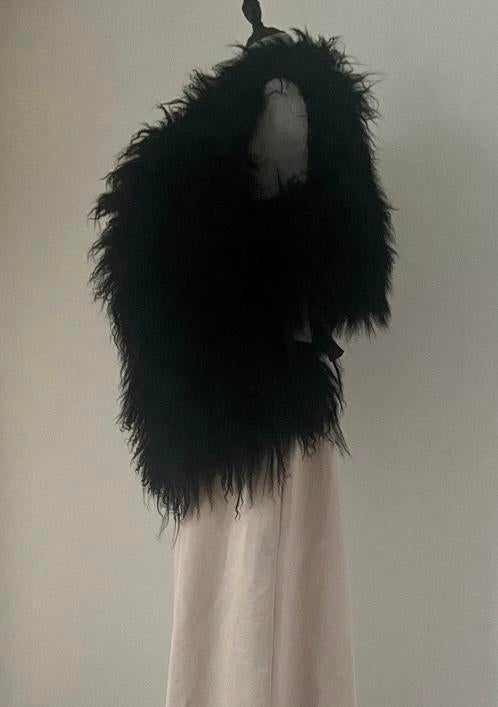 Lilith Paris (M) twv 570,- bont vest gilet mongolian lamb, Kleding | Dames, Jassen | Winter, Ophalen of Verzenden, Zo goed als nieuw