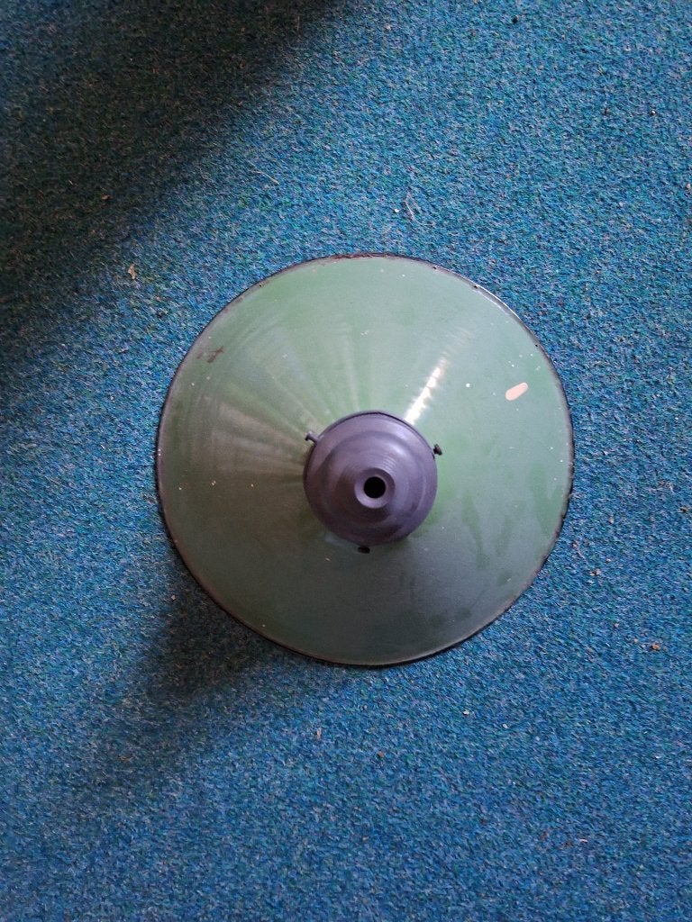 Groene emaille lampenkap, Ophalen of Verzenden