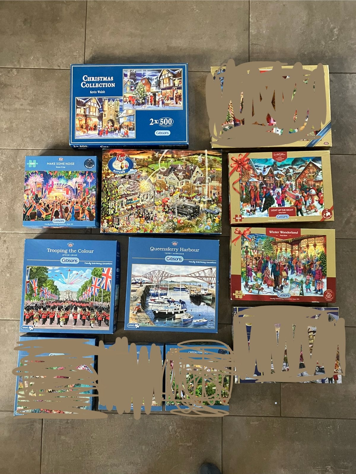 Diverse Gibsons puzzels - 500 / 1000 stukjes, Ophalen of Verzenden, 500 t/m 1500 stukjes, Gebruikt, Legpuzzel