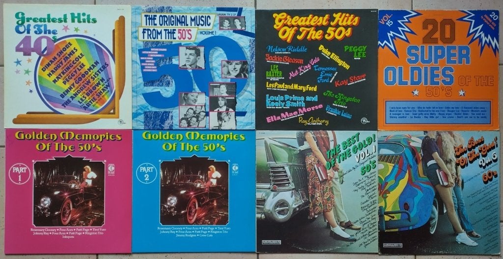 8 verzamellp's LP's met muziek jaren 50., Ophalen of Verzenden, Zo goed als nieuw, Pop, 12 inch