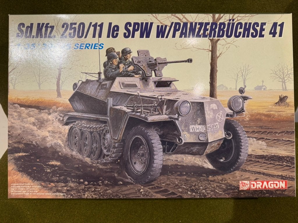 Dragon 6132 German Sd.kfz 250/11 28mm panzerbuchse halftrack, Overige merken, Tank, 1:32 tot 1:50, Ophalen of Verzenden