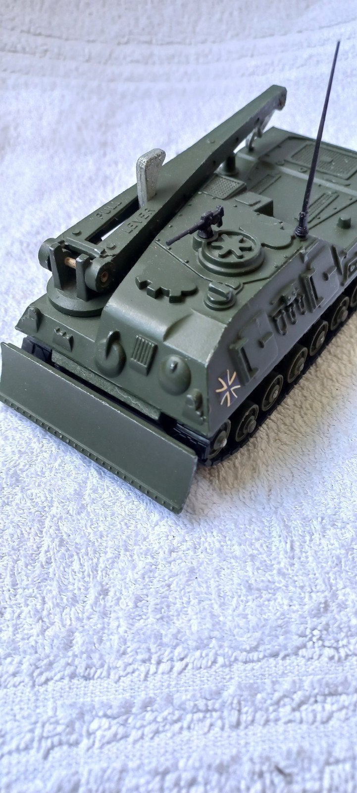 leopard bergings tank dinky toys nr 699, Hobby en Vrije tijd, Modelauto's | 1:50, Ophalen of Verzenden, Zo goed als nieuw, Bus of Vrachtwagen