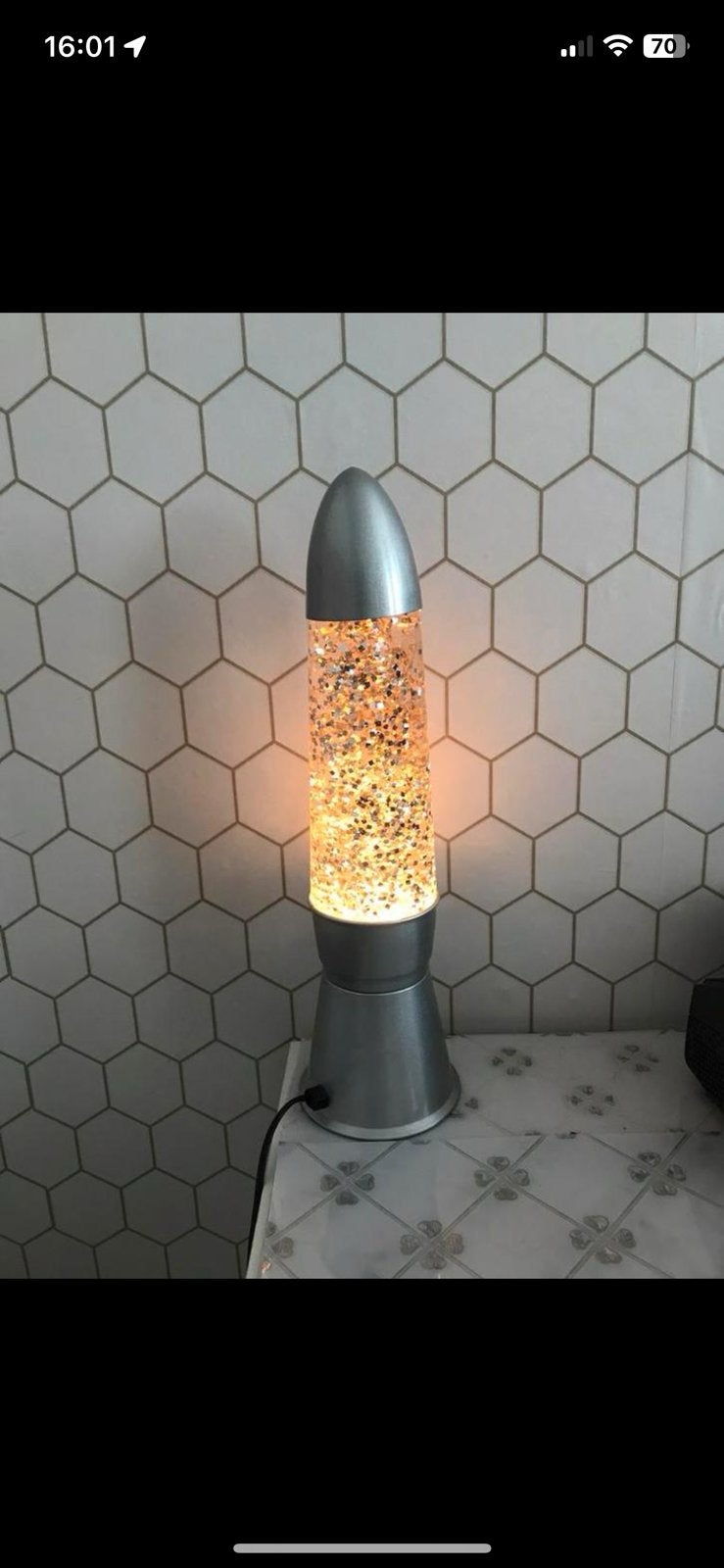 Lava lamp, Huis en Inrichting, Lampen | Tafellampen, Ophalen, Gebruikt, Minder dan 50 cm