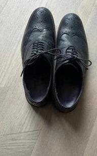 Ted Baker Brogues Heren UK 12 (46) Zwart leren Veterschoenen, Zwart, Ophalen of Verzenden, Zo goed als nieuw, Veterschoenen