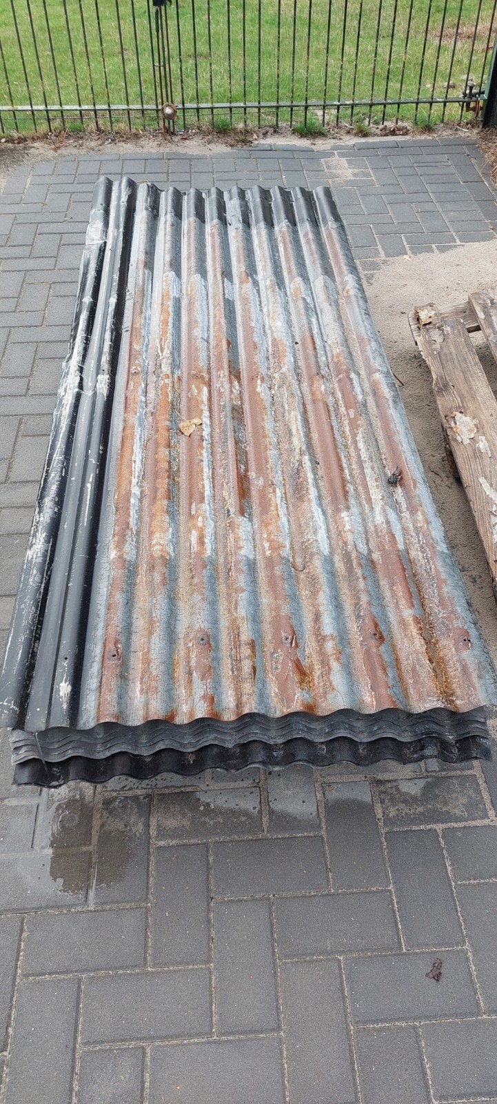 vintage metalen verzinkte roestige  golfplaten dakplaten, Gebruikt, Overige kleuren, Ophalen of Verzenden, 15 m² of meer