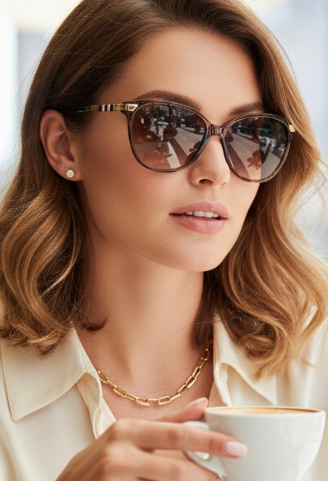 Burberry Dames Zonnebril B 4216 3014/13 - Stijlvol en Trendy, Overige merken, Zonnebril, Bruin, Ophalen of Verzenden
