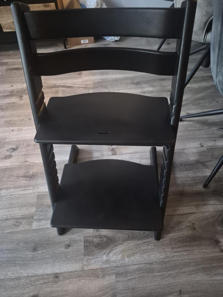 Stokke Tripp Trapp meegroeistoel - Zwart, Ophalen, Zo goed als nieuw, Meegroeistoel, Aanschuifbaar