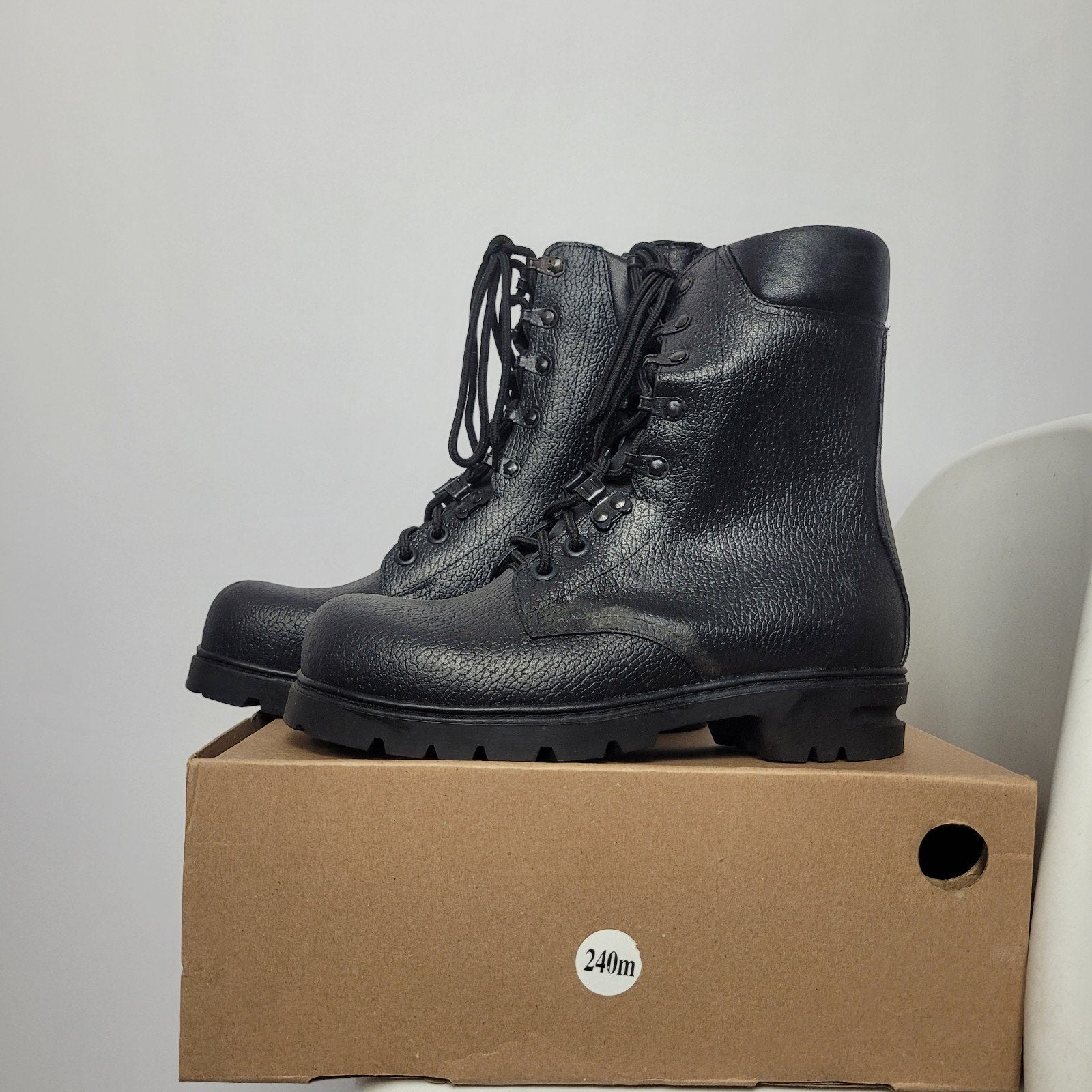 Leren Legerkisten - Maat 41 - Zwart nieuw! Landmacht, Kleding | Heren, Schoenen, Ophalen of Verzenden, Nieuw, Zwart, Boots