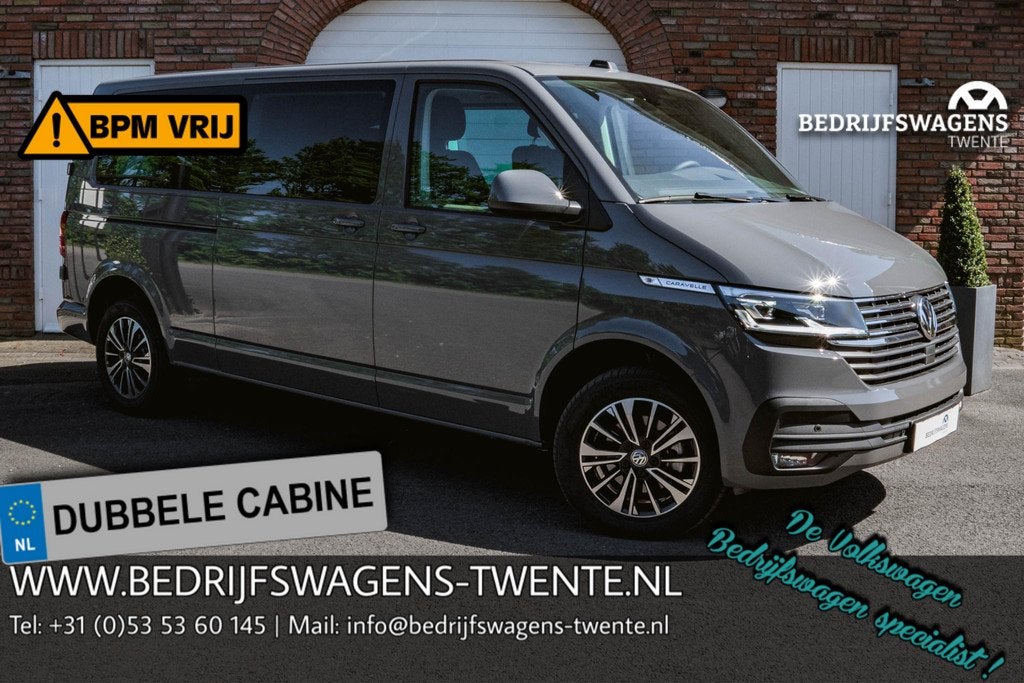 Volkswagen Transporter 2.0 TDI L2H1 150 PK DUB/CAB Caravelle, Stof, Gebruikt, 4 cilinders, 150 pk