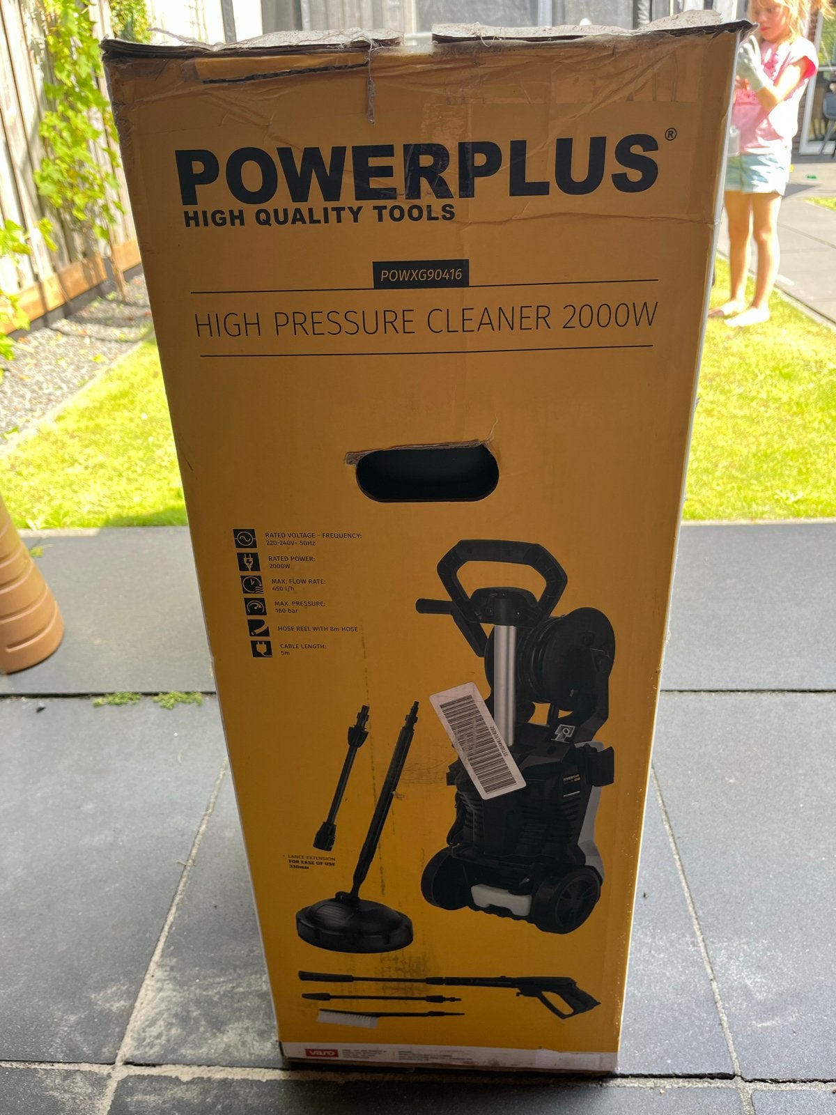 Powerplus Hogedrukreiniger 2000W POWXG90416, Ophalen, Zo goed als nieuw, Elektrisch, Met autostop en -start
