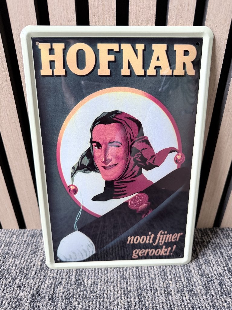 Hofnar sigaren metalen reclamebord (old look), Www.pand50.nl, Reclamebord, Nieuw, Ophalen of Verzenden