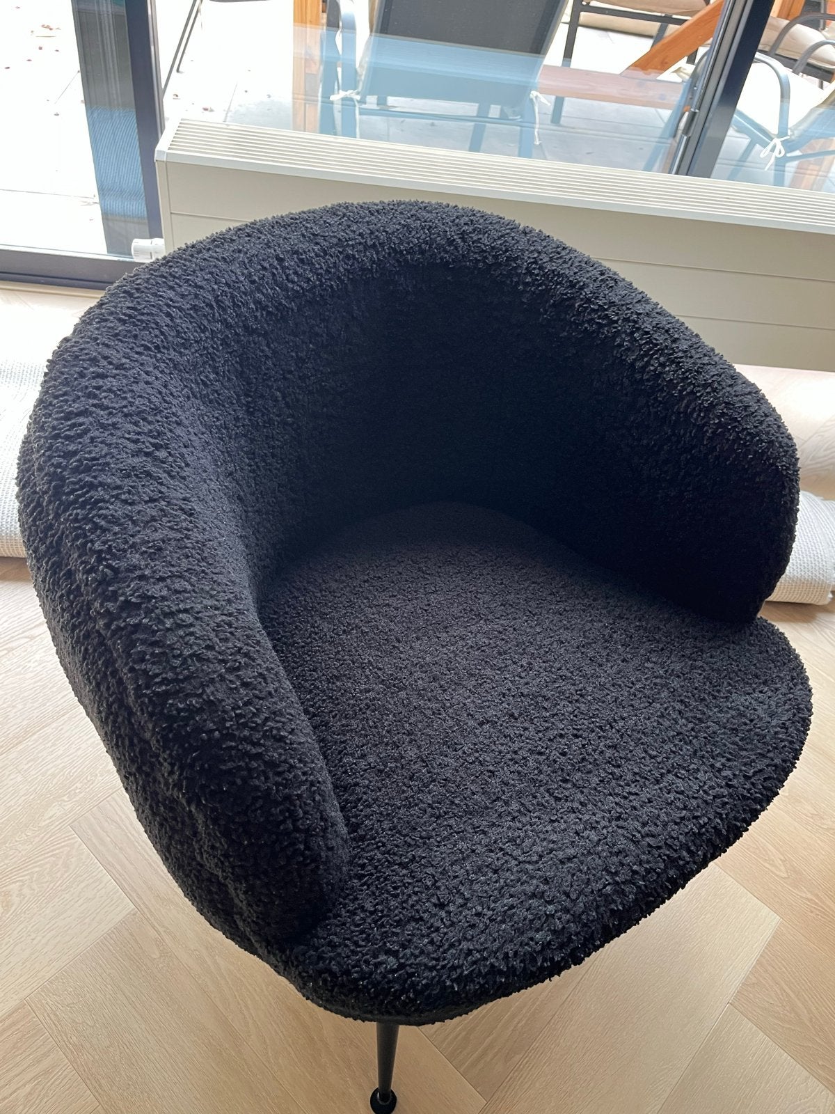 Zwarte Teddy Fauteuil, Ophalen, Zwart, Zo goed als nieuw, Eén